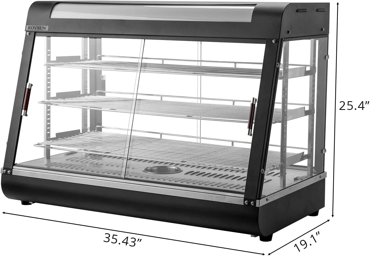 3-Tier Electric Food Warmer with Glass Door B879275