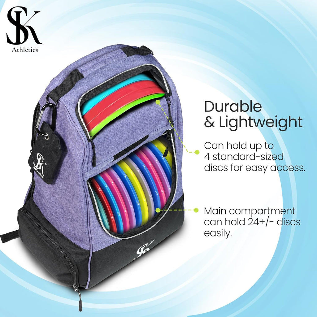 Disc Golf Backpack with Stand-Up Design and Pockets Q85690