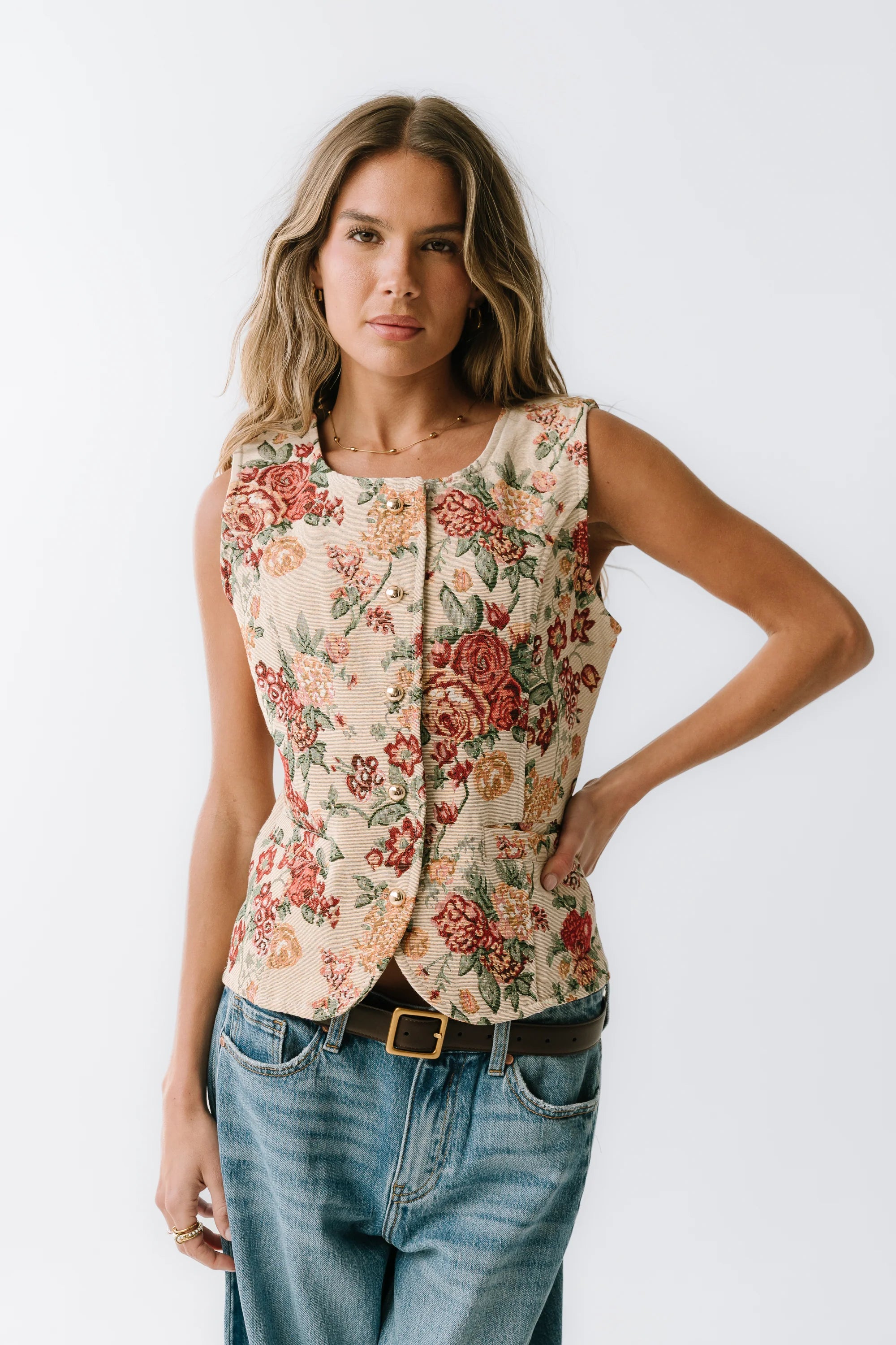Joanna Floral Vest E301305