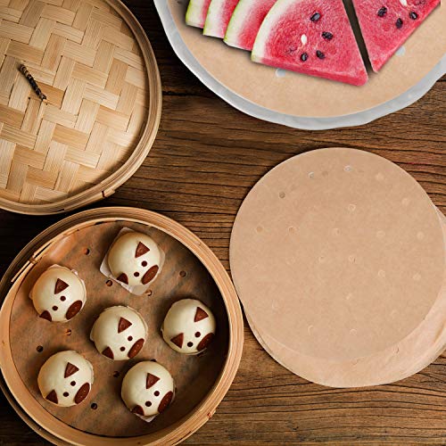 100pcs Non-stick Perforated Parchment Paper Air Fryer Liners T47253
