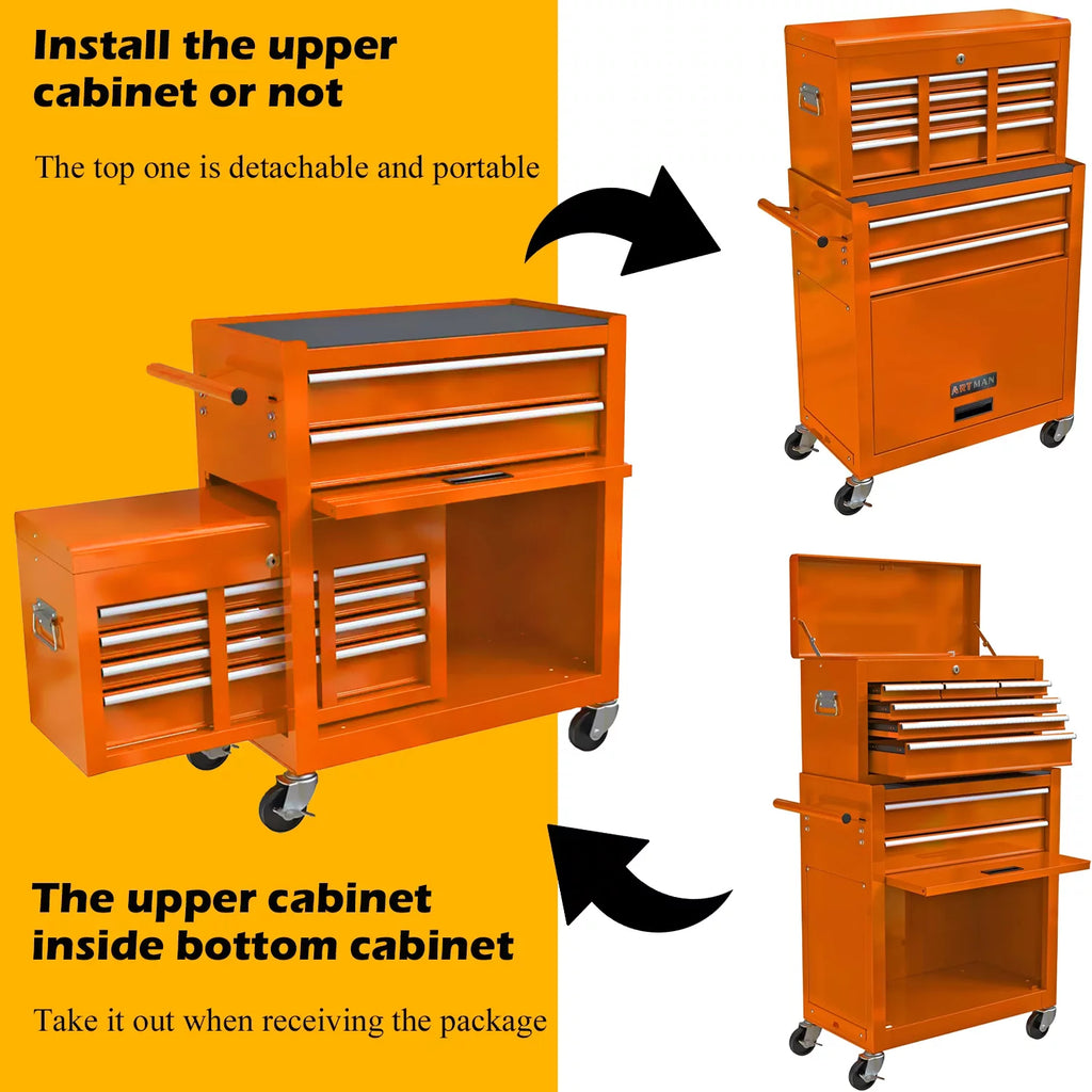 Blue 8-Drawer Rolling Tool Chest with Lock P53182