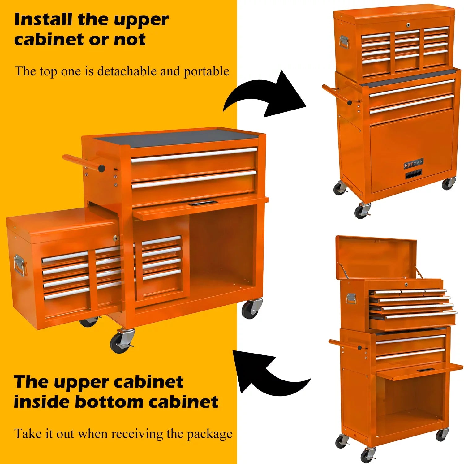 Blue 8-Drawer Rolling Tool Chest with Lock P53182