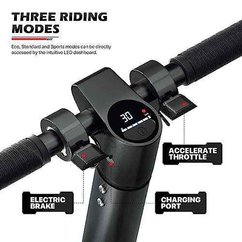 Electric Kick Scooter with LED Display and Bluetooth APP, Portable Folding Scooter G720