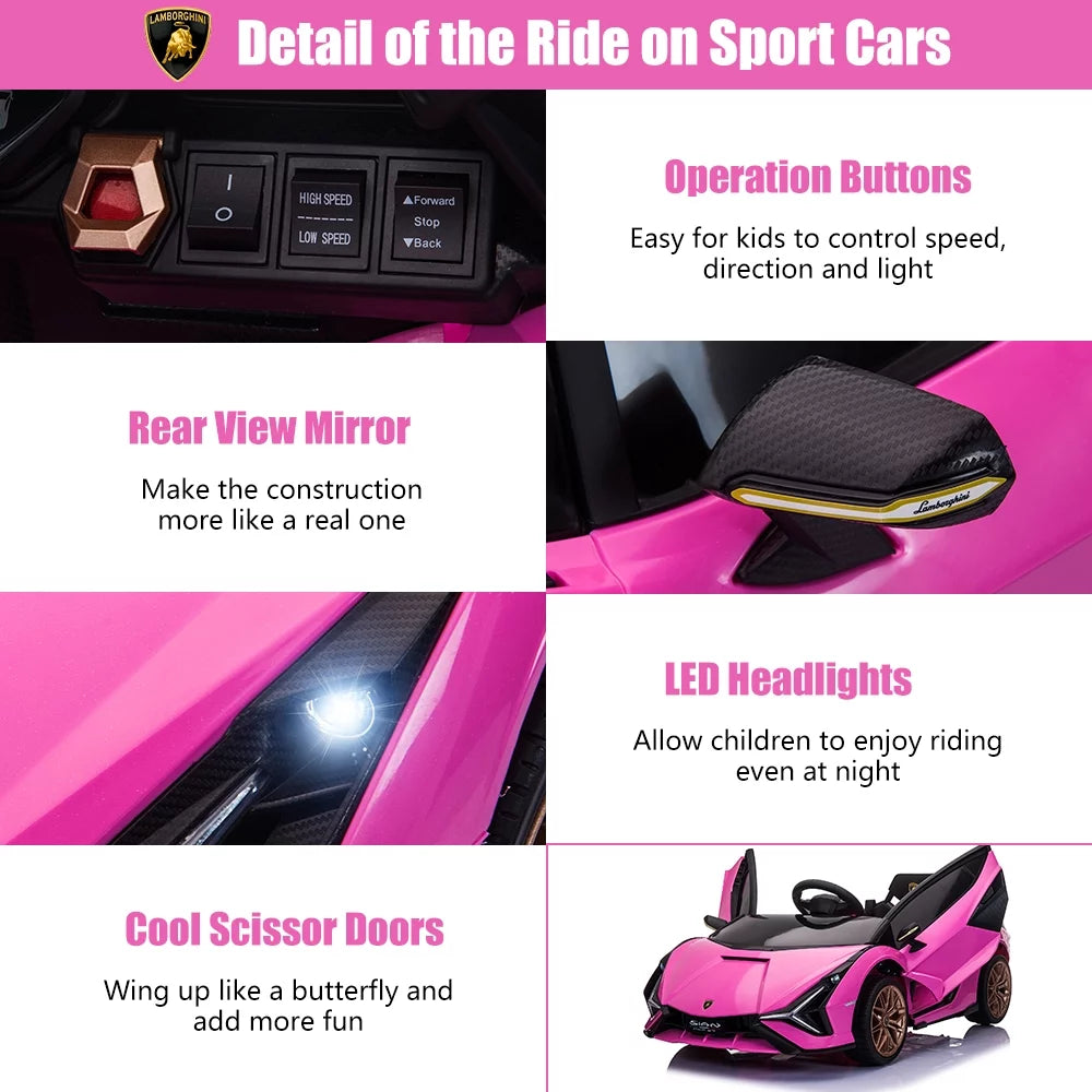 Pink 12V Electric Ride on Car with Remote Control C431061