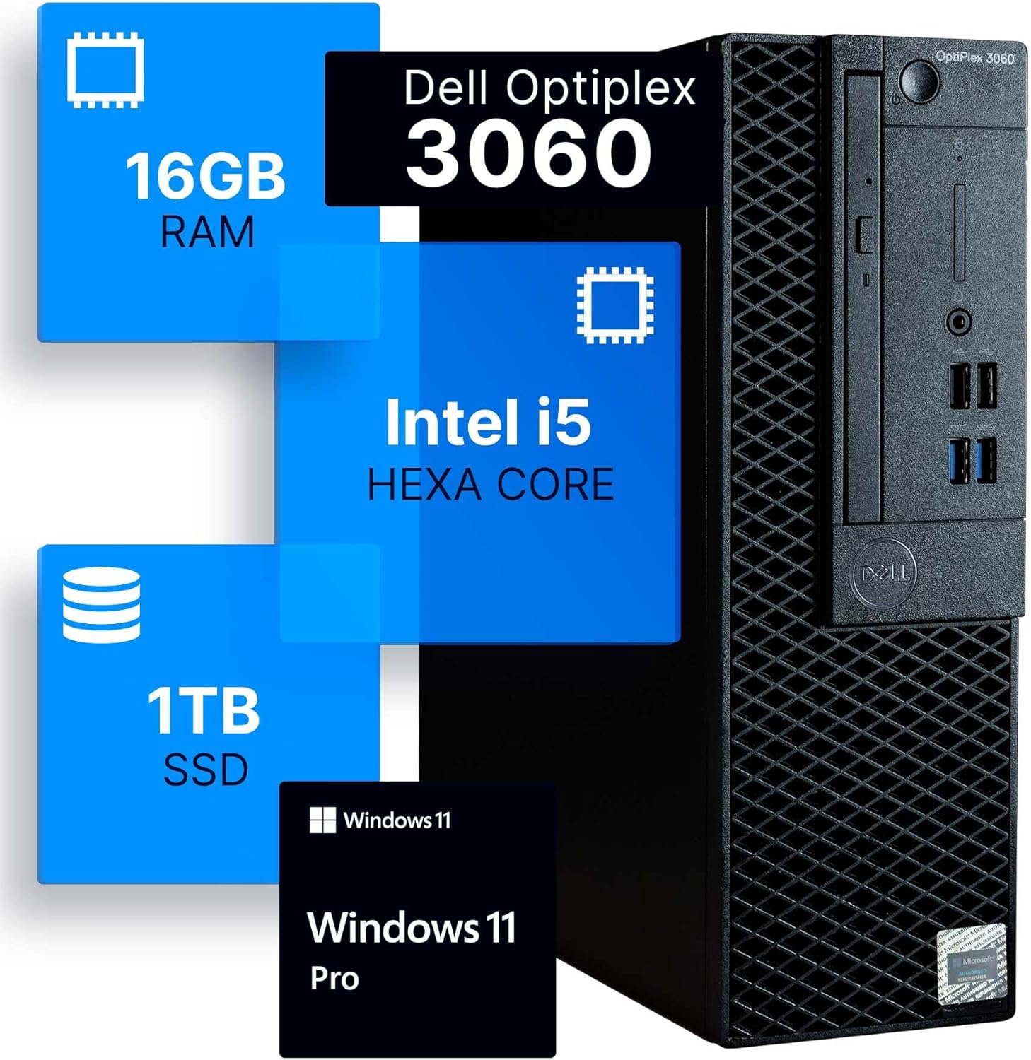 Intel i5-8500 16GB DDR4 RAM 1TB SSD Desktop Computer A53839