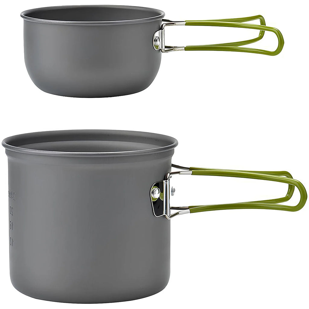 Compact Non-Stick Stainless Steel Camping Cookware Set Q337