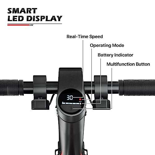 Electric Kick Scooter with LED Display and Bluetooth APP, Portable Folding Scooter G720