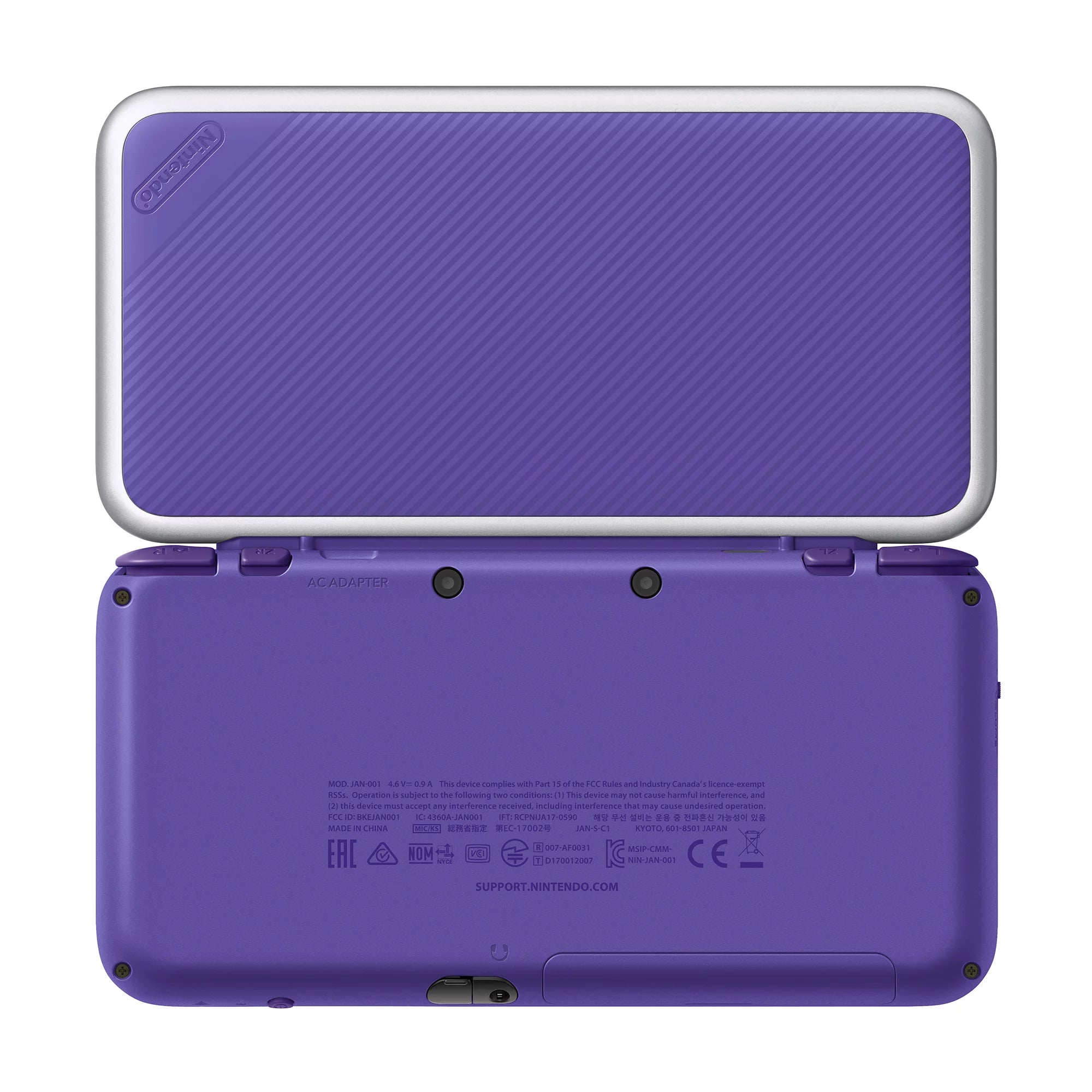 Purple & Silver 2DS XL System with Mario Kart 7 Pre-installed Q642
