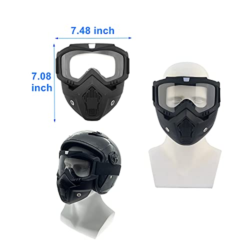 Motorcycle Goggles with Removable Face Mask I206408