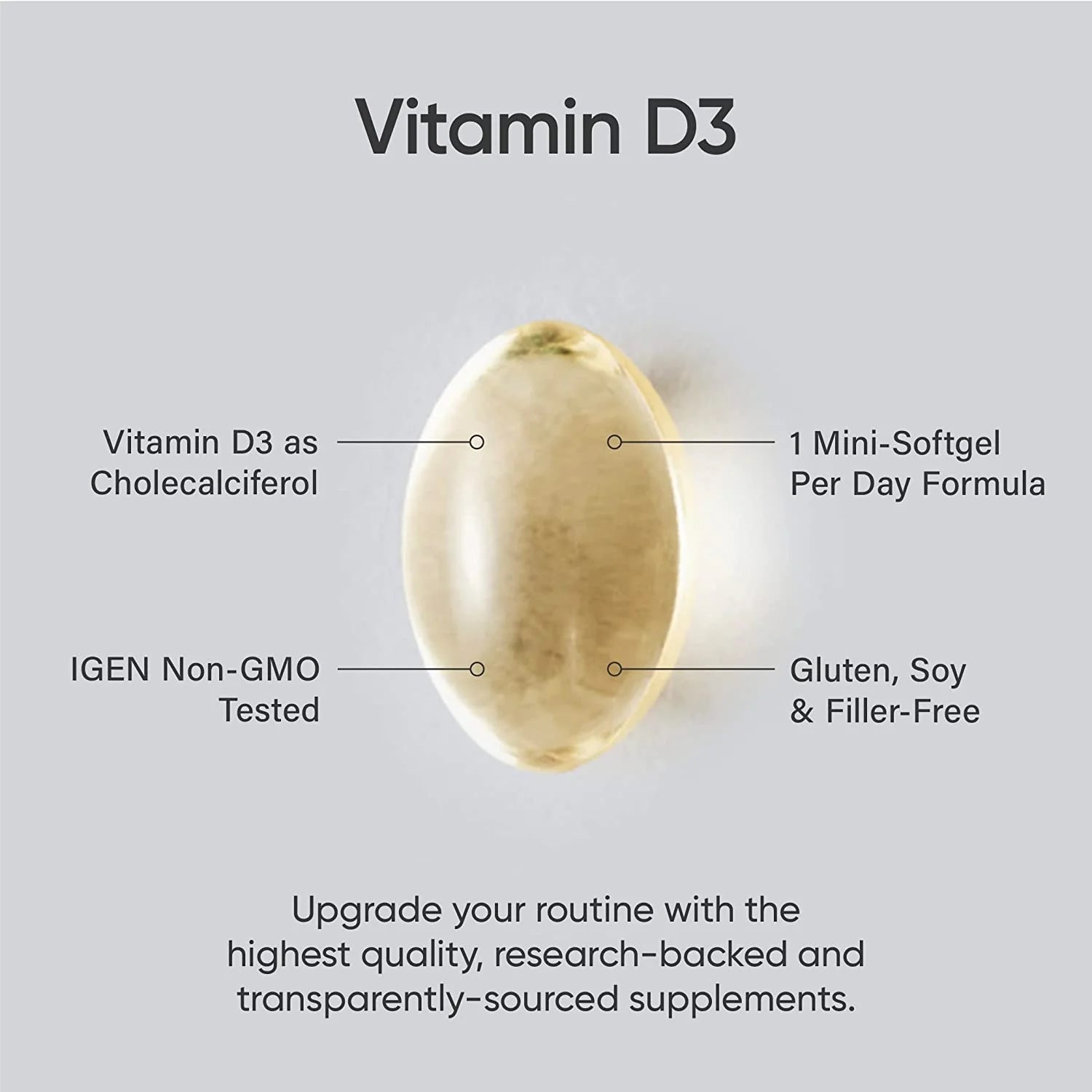 Vitamin D3 10,000 IU with Coconut MCT Oil – 120 Liquid Softgels R918