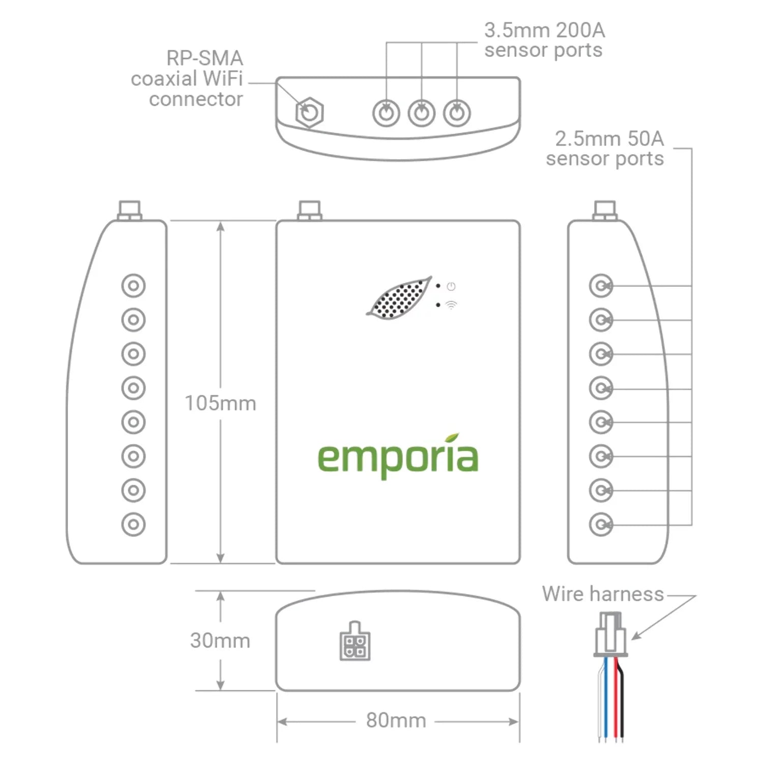 Smart Home Energy Monitor with 16 Circuit Level Sensors Q34927