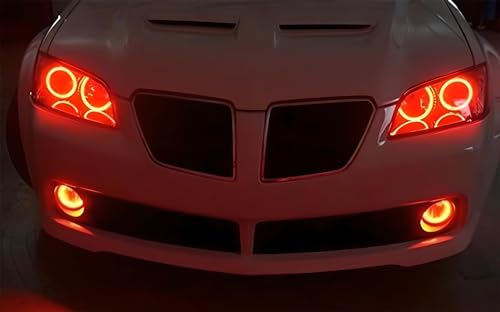 3-Inch Projector Fog Light Kit with 40-SMD Red LED Halo Ring N238
