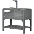 Gray Tortoise Enclosure with Shelf Storage U433612