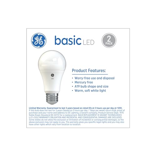 100 Watt Soft White A19 LED Light Bulbs (2 Pack) K456
