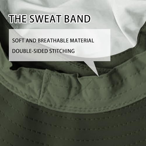 UPF 50+ Breathable Wide Brim Bucket Hat with Neck Flap X1210