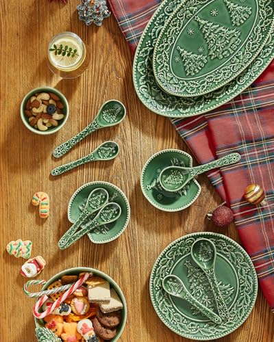 Green Ceramic Spoons Set of 6 A962389