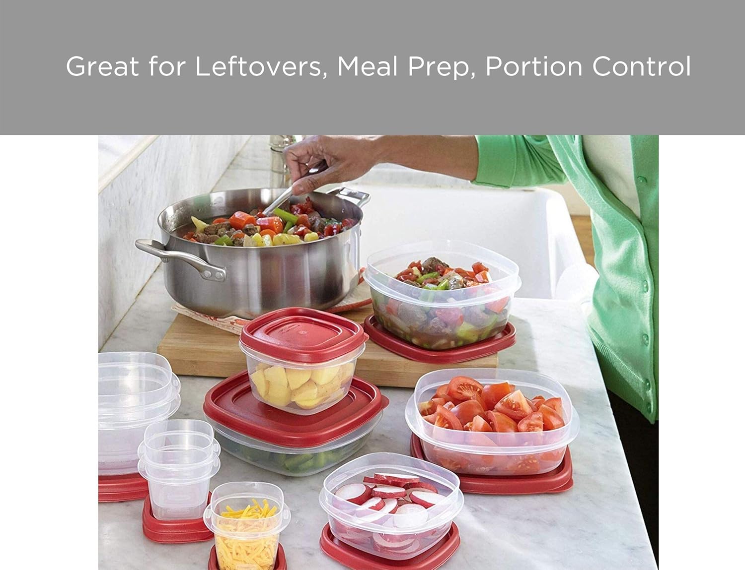 28 Piece BPA-Free Plastic Food Storage Containers W34599