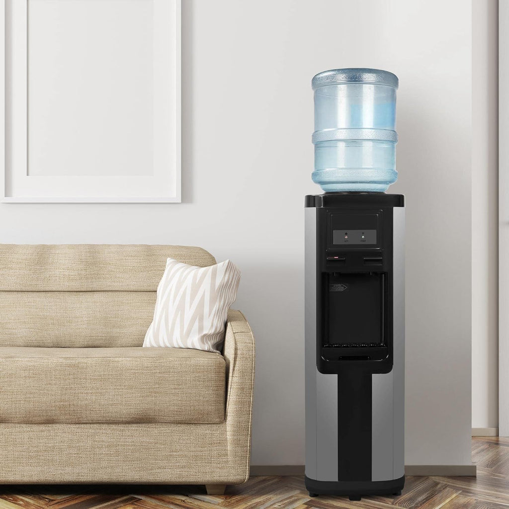 Black Stainless Steel Top Loading Water Cooler Dispenser for 3 & 5 Gallon Bottles N807050