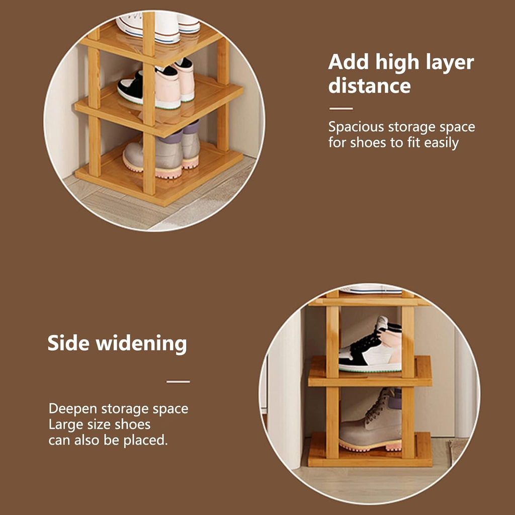 Bamboo 7-Tier Shoe Rack Storage Organizer Shelf W421518