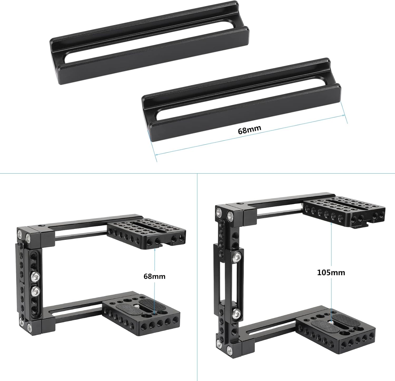 Universal Adjustable Camera Cage with Left Handle Grip T2216