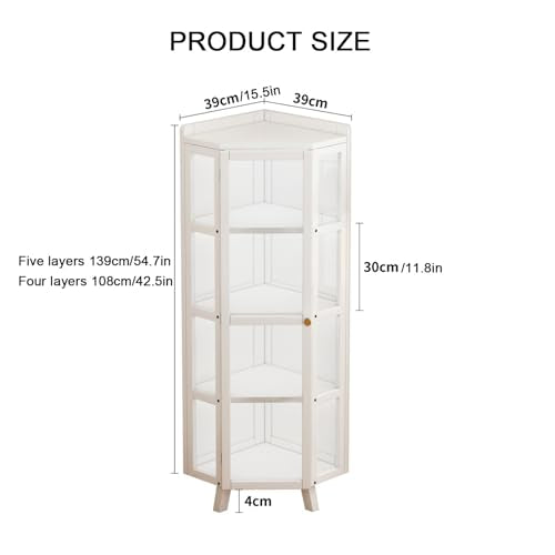 Glass Display Cabinet with White Doors B253789