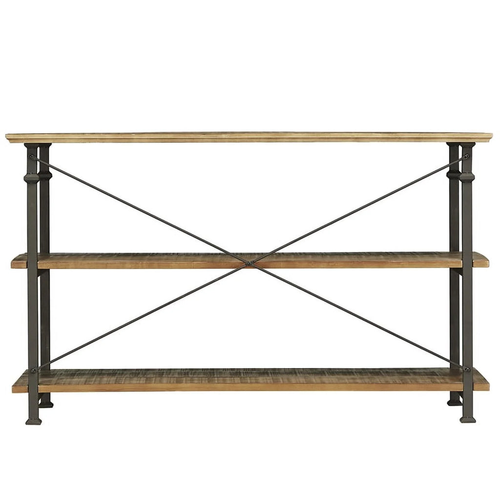 Black Wood Metal Sofa Table TV Stand Console Unit D25530