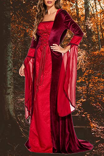 Medieval Victorian Velvet Gothic Dress D429130