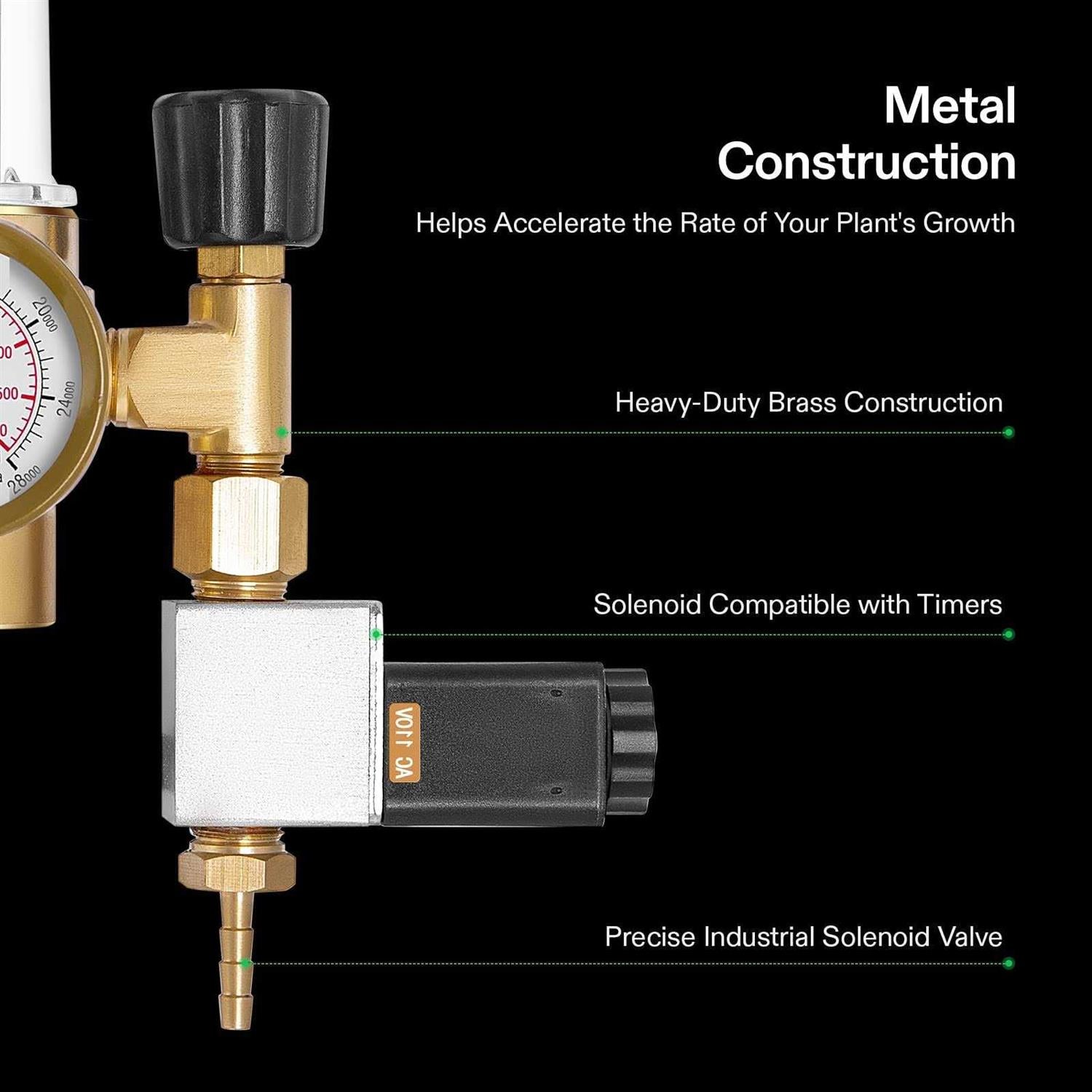 CO2 Regulator Emitter System with Solenoid Valve Flowmeter I83751