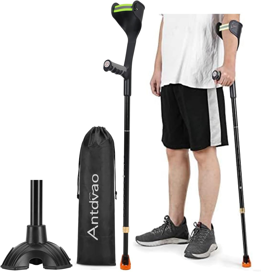 Black Aluminum Forearm Crutches T4173