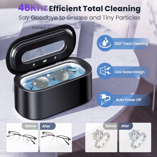 Ultrasonic Jewelry Cleaner, 48Khz 12oz 30W Digital Timer K629