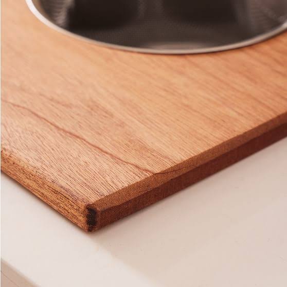 Mahogany Over-The-Sink Cutting Board with Mesh Basket P462