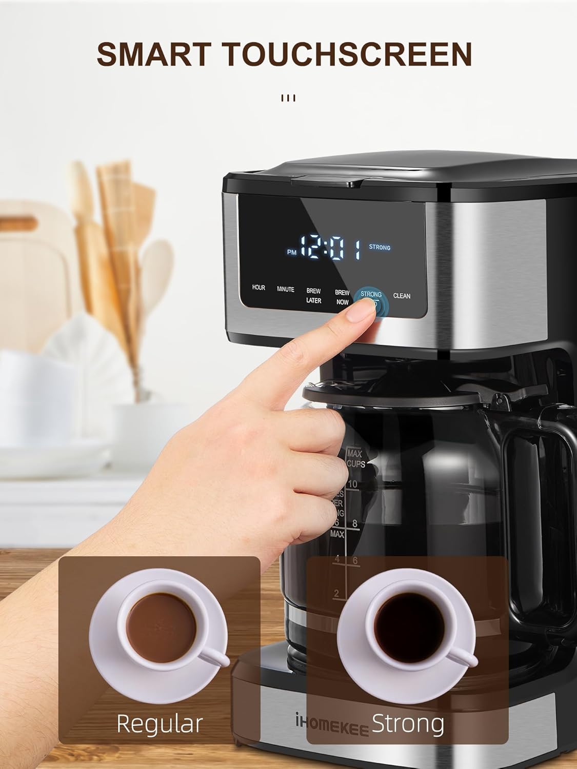 12 Cup Programmable Drip Coffee Maker with Iced Coffee Function B747403