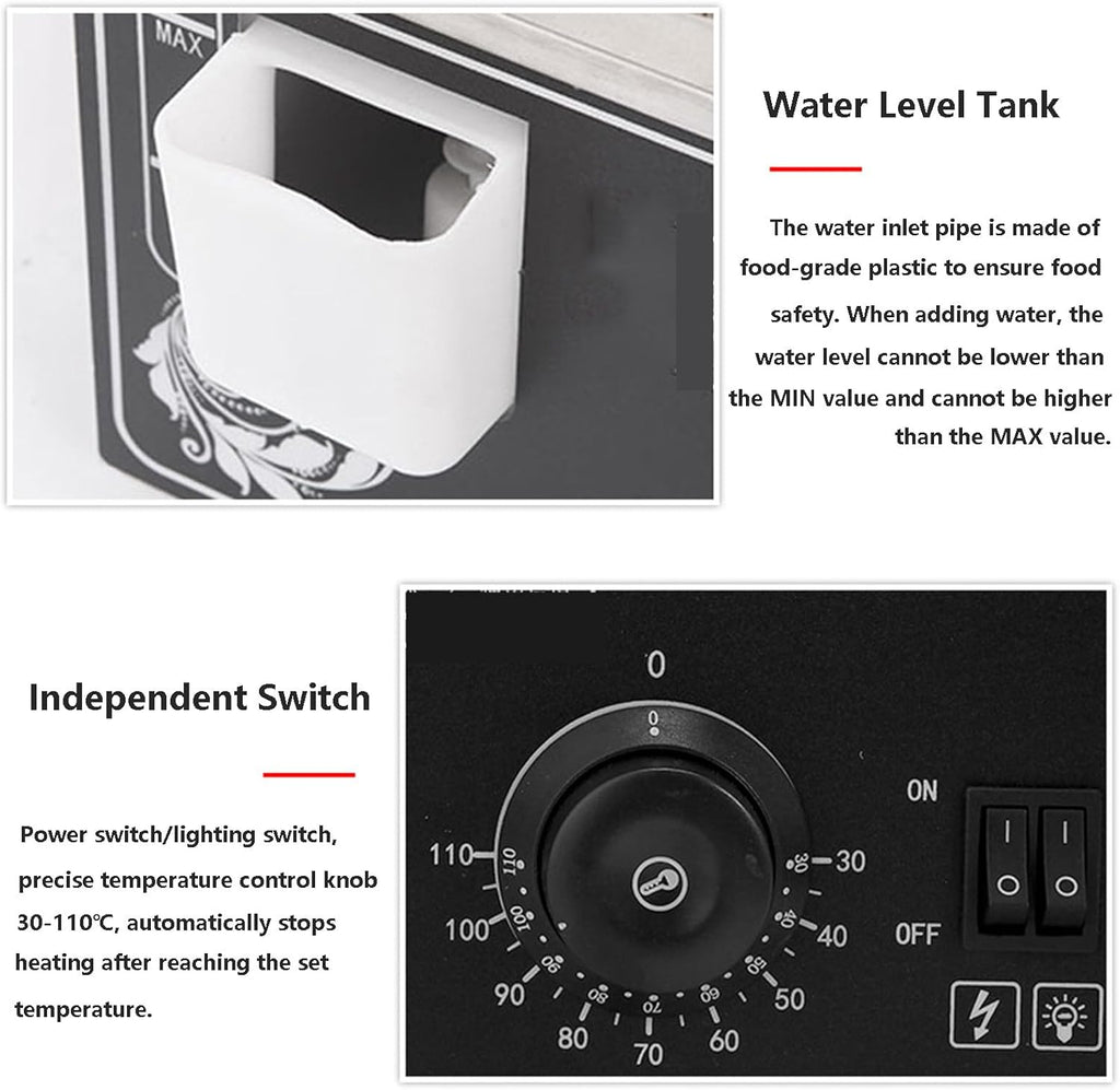 Commercial Kitchen Steamer with Water Level Tank C96713