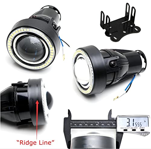 3-Inch Projector Fog Light Kit with 40-SMD Red LED Halo Ring N238