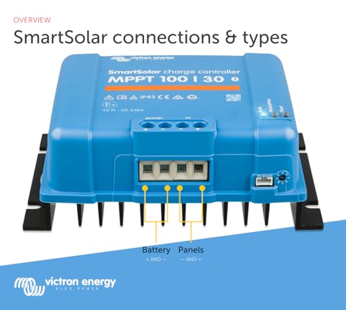 SmartSolar MPPT Solar Charge Controller, 100V 50 amp 12/24-Volt S1376