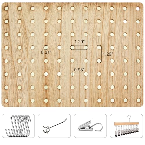 66.9inch Freestanding Folding Pegboard Privacy Screens 4 Panels White H7591