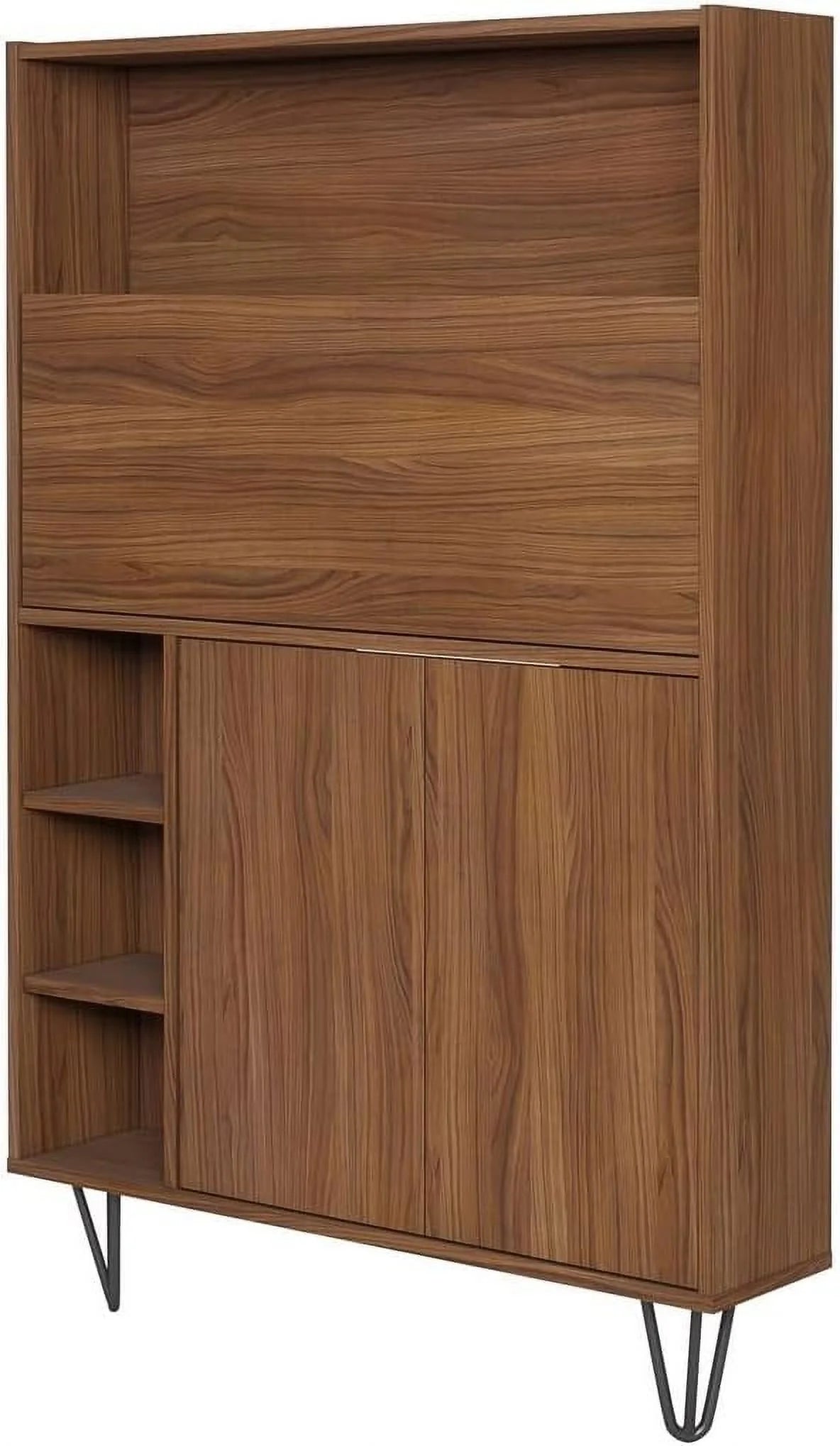 Slim Bar Cabinet Secretary Bookcase Desk With Storage X40141