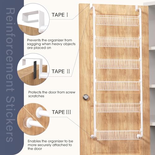Black 6-Tier Metal Over The Door Pantry Organizer L14976