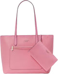 Blossom Pink Leather 3 Piece Tote and Wristlet Set Q1470