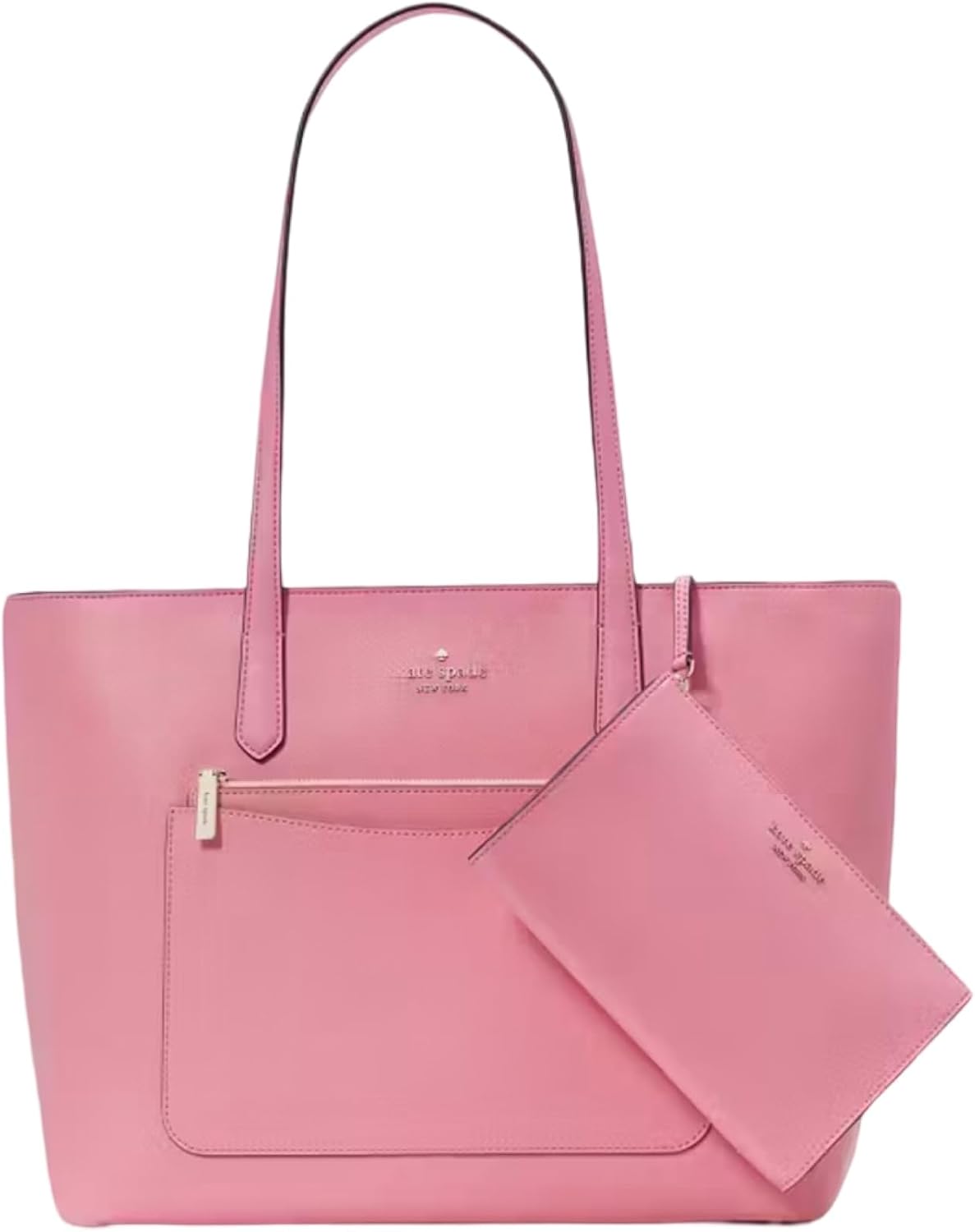 Blossom Pink Leather 3 Piece Tote and Wristlet Set Q1470