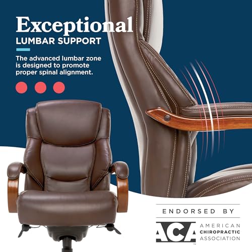 Chestnut Brown Bonded Leather Executive Office Chair G905