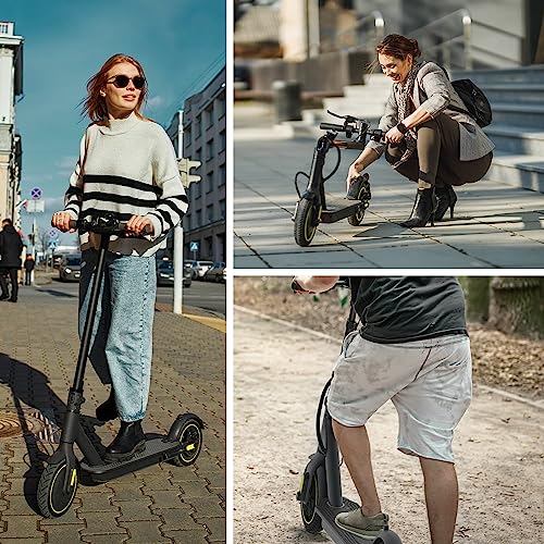 Electric Scooter with 10" Solid Tires, 600W Peak Motor, 20Miles Range, 19Mph Speed I47643