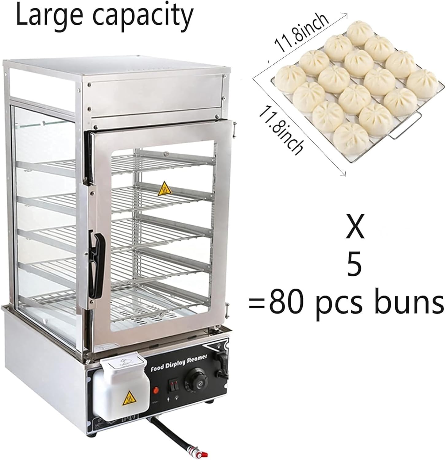 Commercial Kitchen Steamer with Water Level Tank C96713