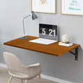 Natural Pine Wood Wall Mounted Folding Table 39 Inch U40441