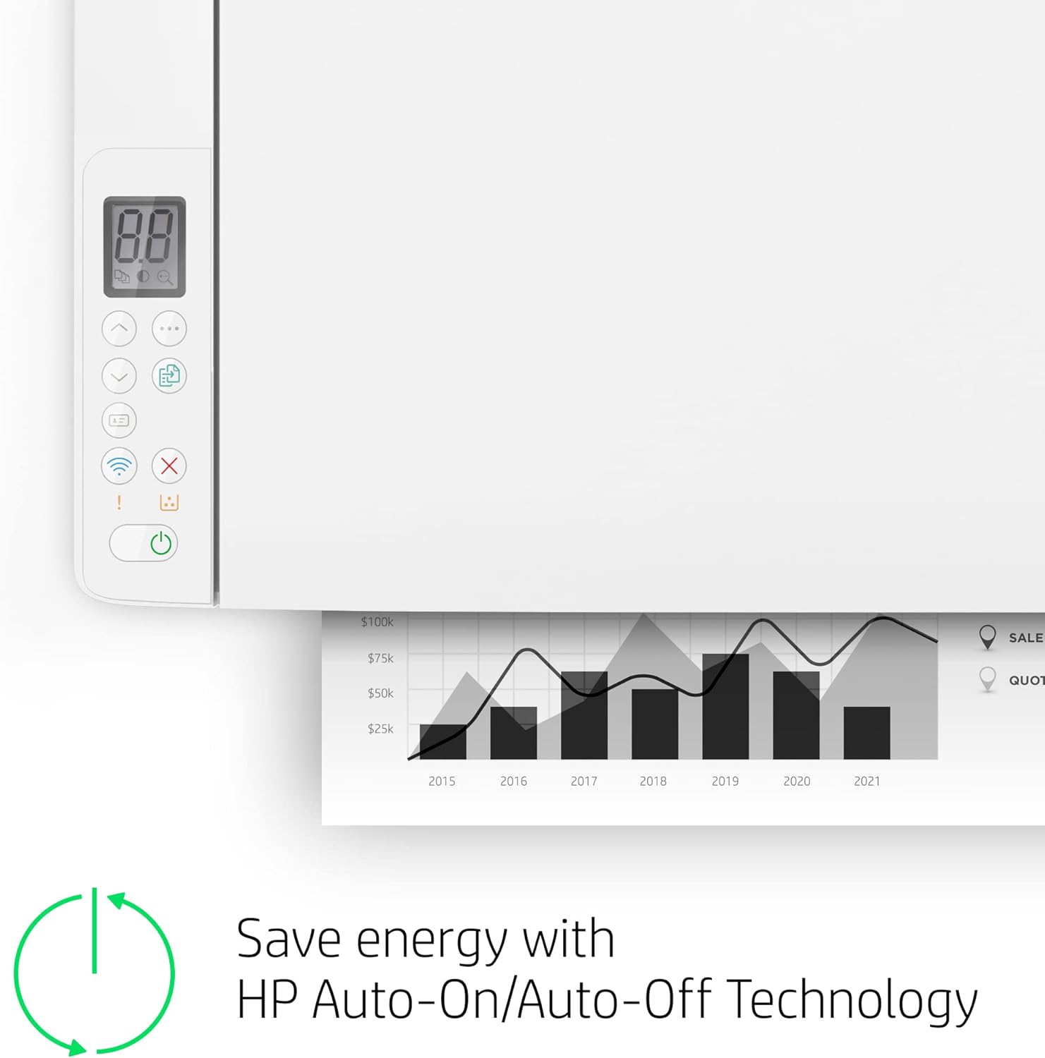 Black & White Wireless All-in-One Printer F78065