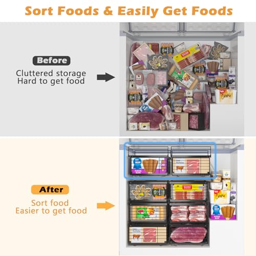 2 Pack Expandable Metal Freezer Baskets Black H73579