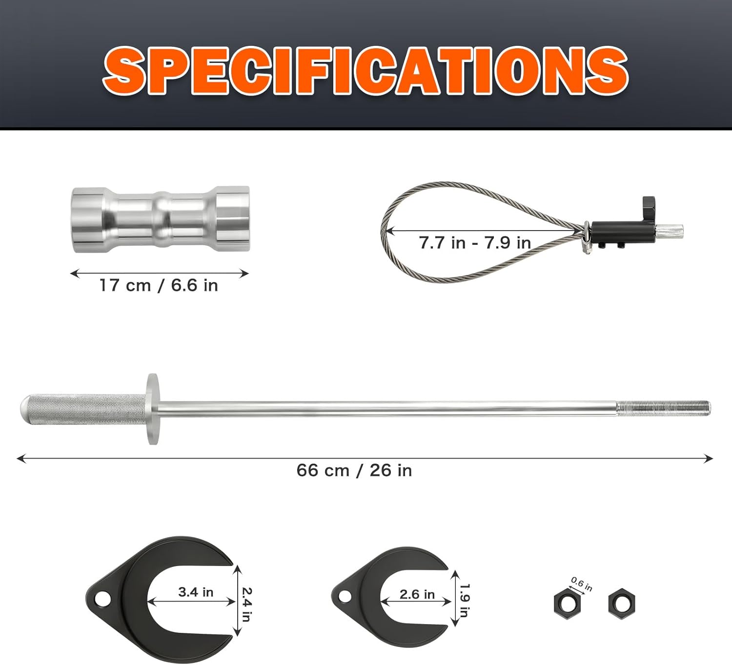 5/8"-18 Slide Hammer CV Axle Puller Removal Tool Set with Adapter Z1570