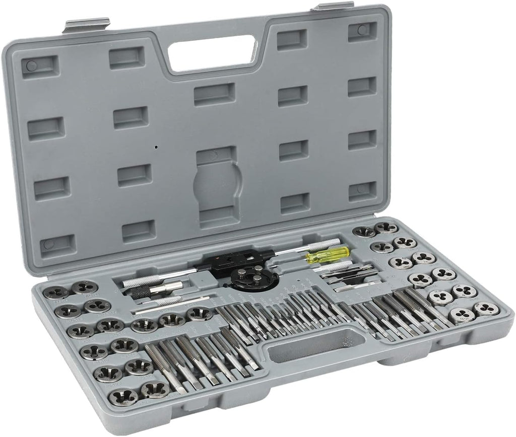 86 Piece Metric and SAE Standard Tap and Die Set with Metal Carrying Case X551