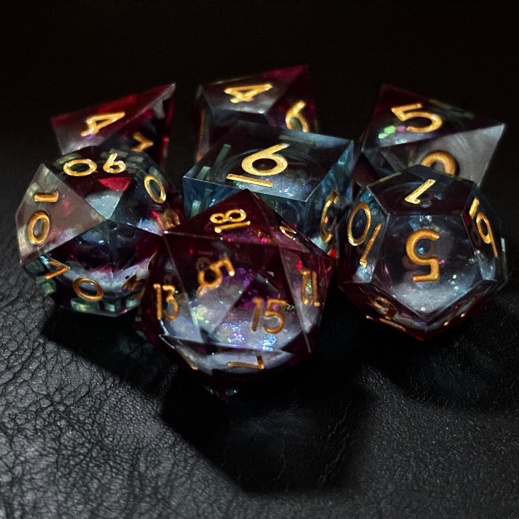 7 PCS Floating Liquid Cores Polyhedral Dice Set V7886