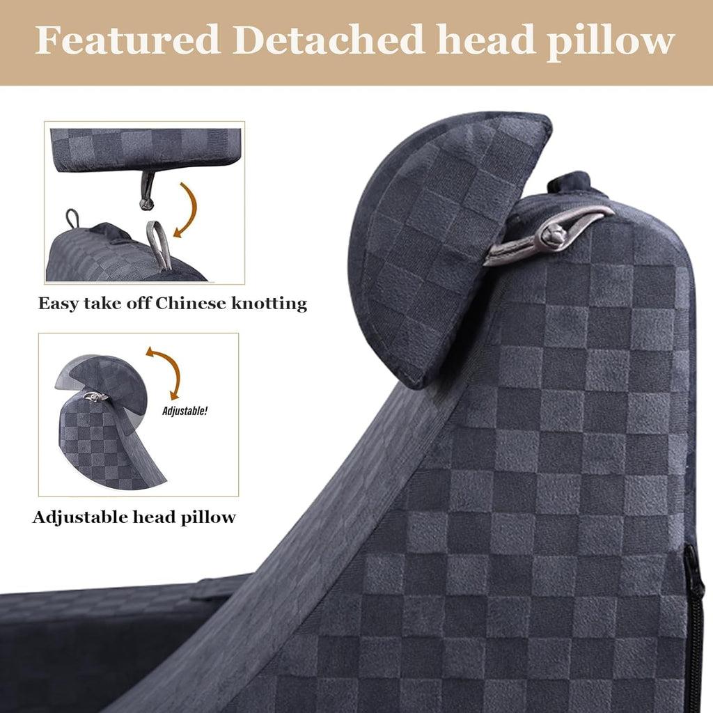 Dark Grey Back Rest Pillow with Arms Rest F630